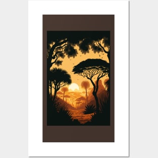 African Sunset Posters and Art